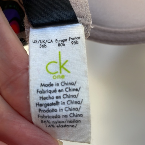 CALVIN KLEIN peacock feather print padded bra - Picture 7 of 11